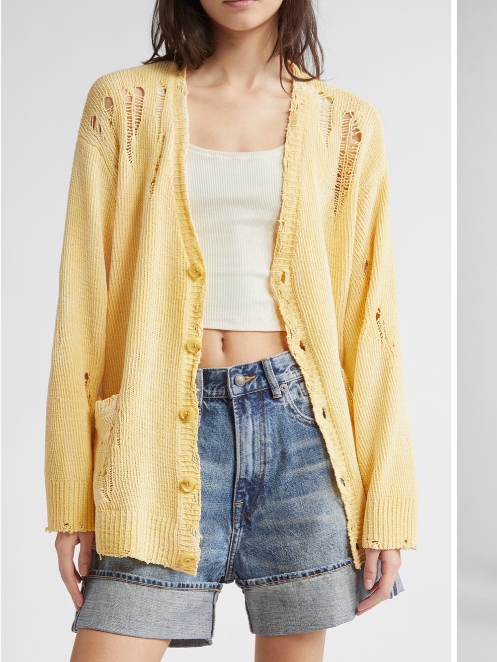 R13 Ripped Cardigan like new